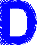 Uppercase Letter D – Font Style 2