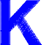 Uppercase Letter K – Font Style 2