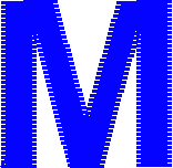 Uppercase Letter M – Font Style 2