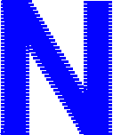 Uppercase Letter N – Font Style 2