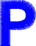 Uppercase Letter P – Font Style 2
