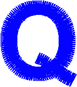 Uppercase Letter Q – Font Style 2