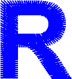 Uppercase Letter R – Font Style 2