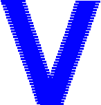 Uppercase Letter V – Font Style 2