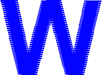 Uppercase Letter W – Font Style 2