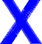 Uppercase Letter X – Font Style 2