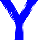 Uppercase Letter Y – Font Style 2