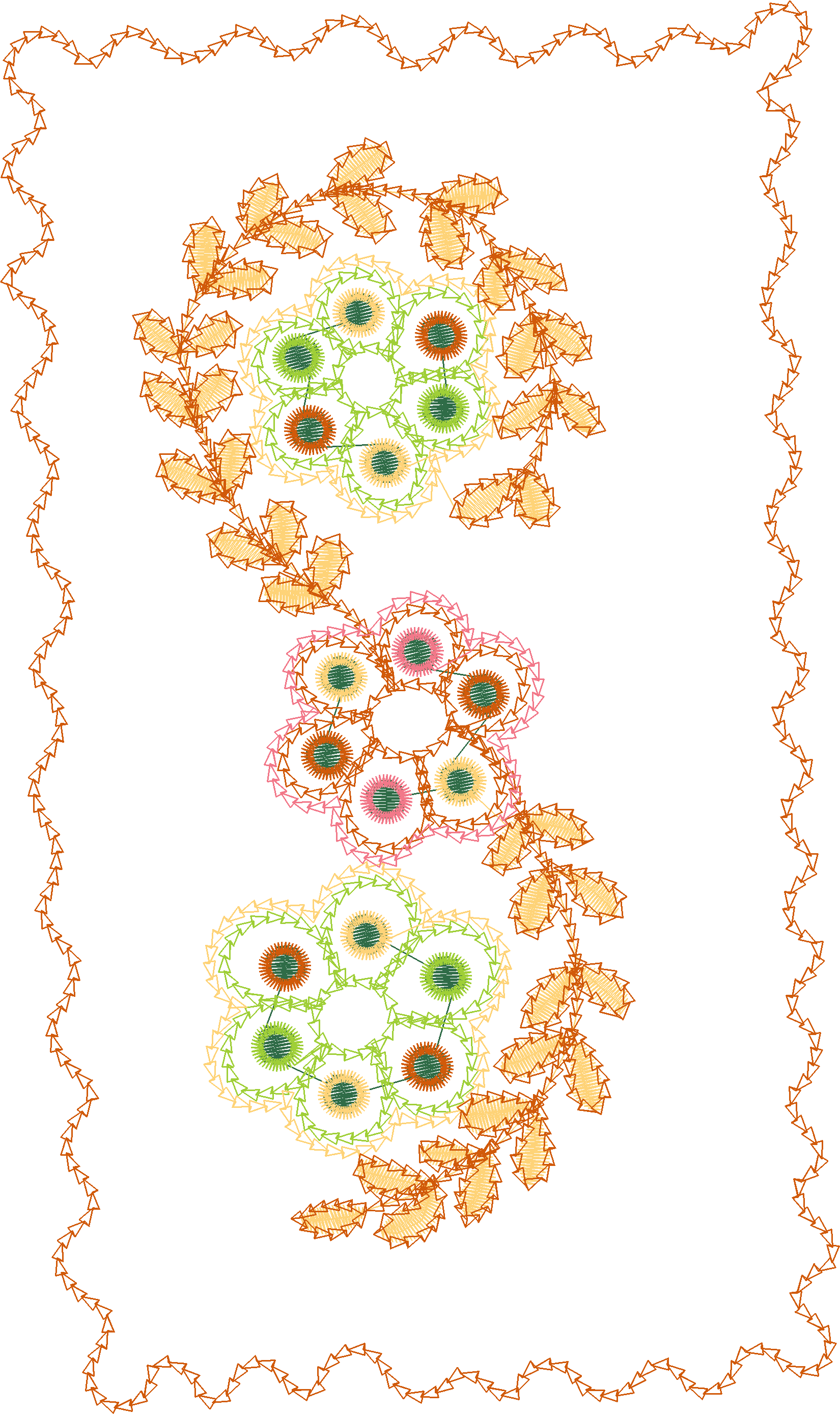 Vertical Floral Border Panel
