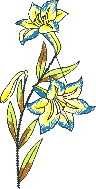 White Lily Stems