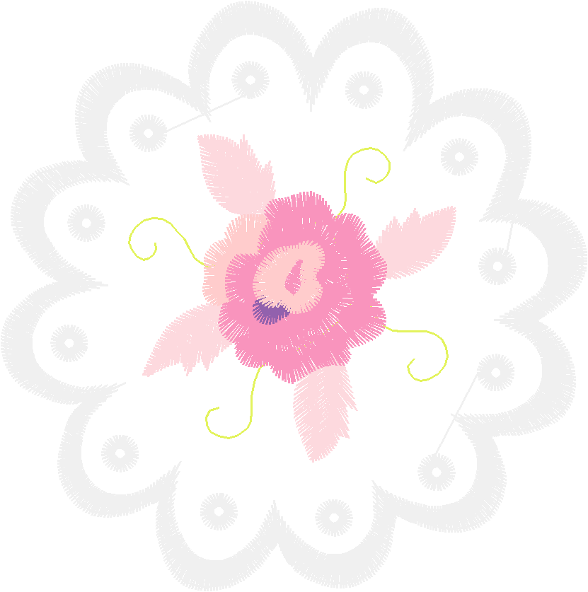 White Ornamental Scroll Motif