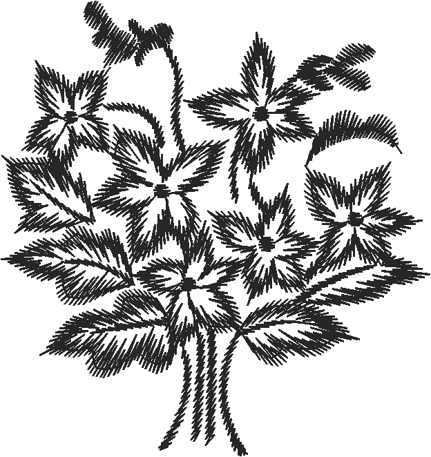 Wildflower Spray Lace Applique