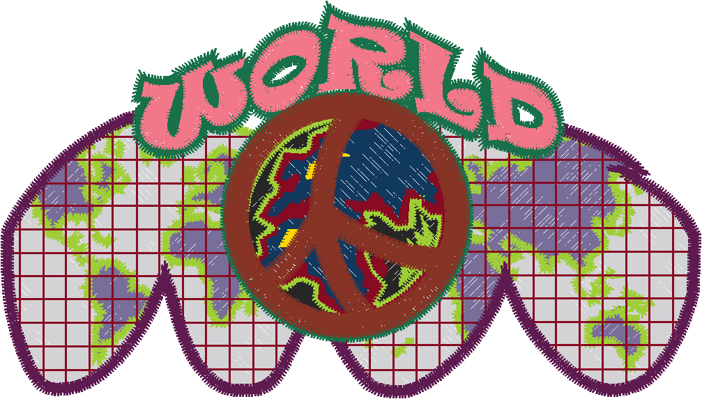 World Peace Globe Text