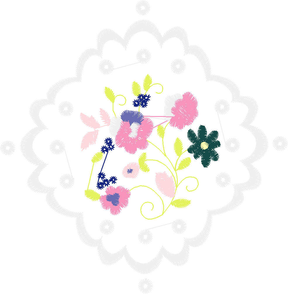 Yellow Green Purple Floral Mix